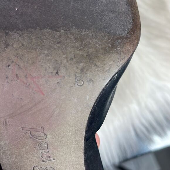 Paul Green Black Leather Cutaway Heels Sz 5/US Size 7.5 - Picture 5 of 7